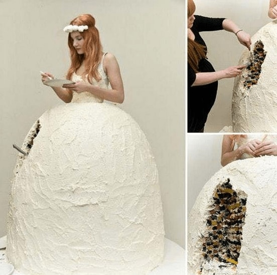 cake wedding dress min