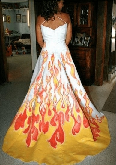 fire wedding dress min
