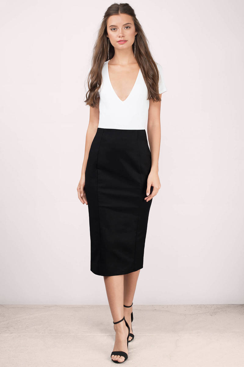 pencil skirt with white dress min