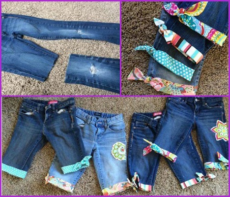 DIY Cuffed Cut Off Jean Shorts Tutorials from old jeans fabartdiy 1