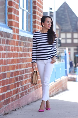 DVFgisellestripedcottontopBurberrytrenchcoatAGcigarettestiltrollupwhitejeansKateSpadelottiepumpsLoefflerRandalriderbag 2 2 683x1024