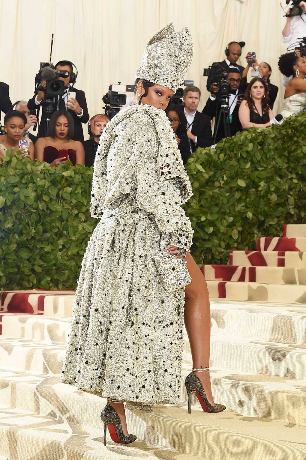 Rihanna wearing Maison Margiela by John Galliano