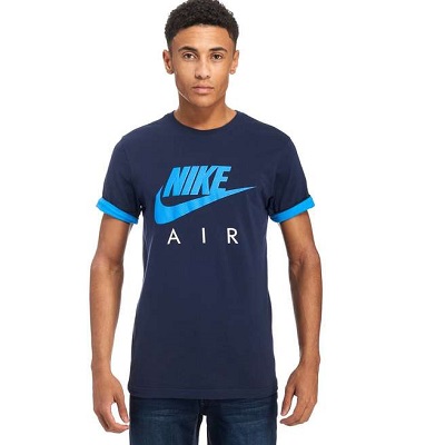 T Shirts 29Nike Air Logo T Shirt Blue Men T Shirts Nike Online Sale LRG