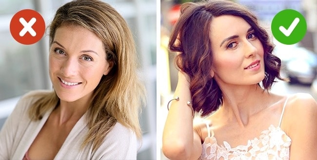 Try a shorter hairstyle min