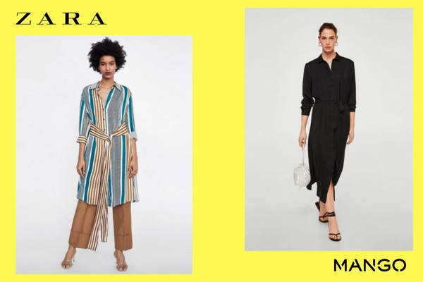 Zara Shirt Dress vs Mango Shirt Dress