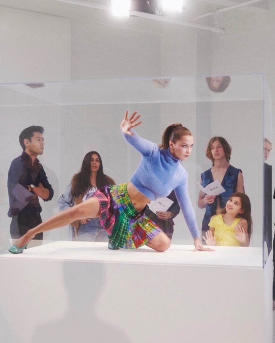 Bella Hadid top with skirt min