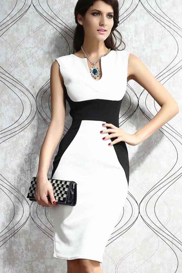 black and white dress min