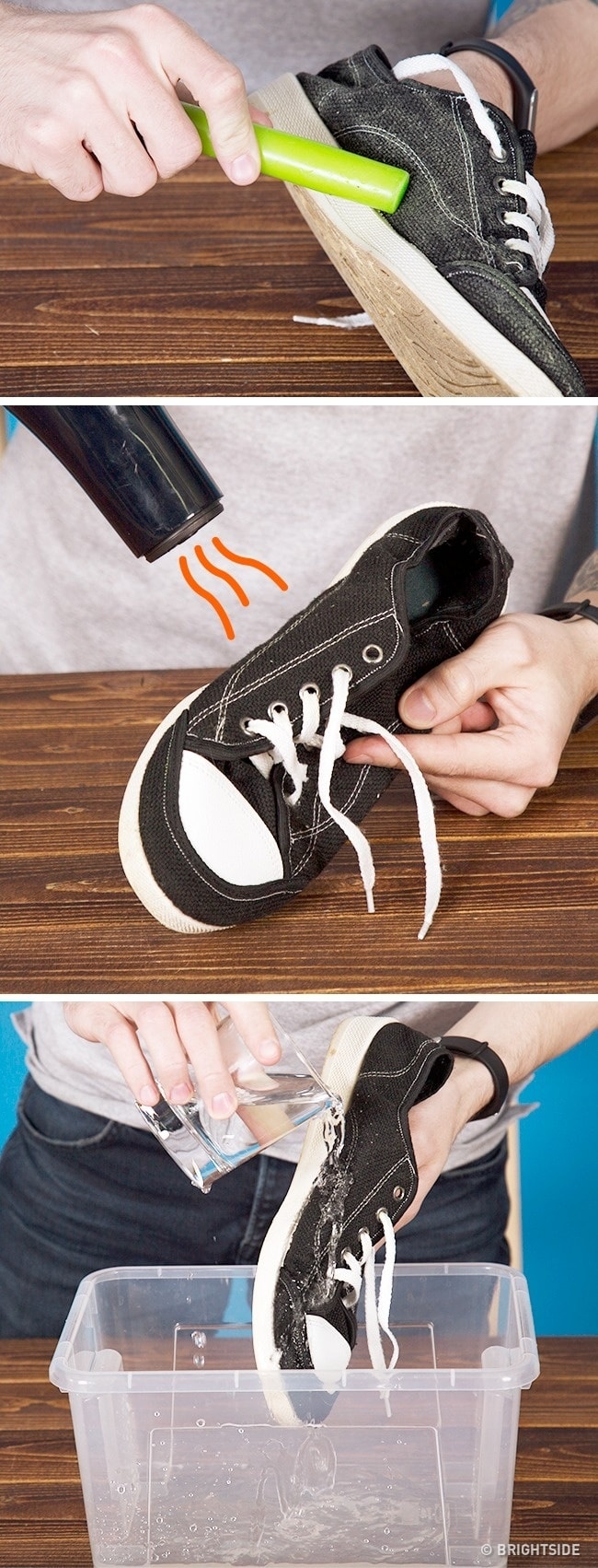 If you apply wax to your sneakers and blow them with a hair dryer theyll become waterproof min