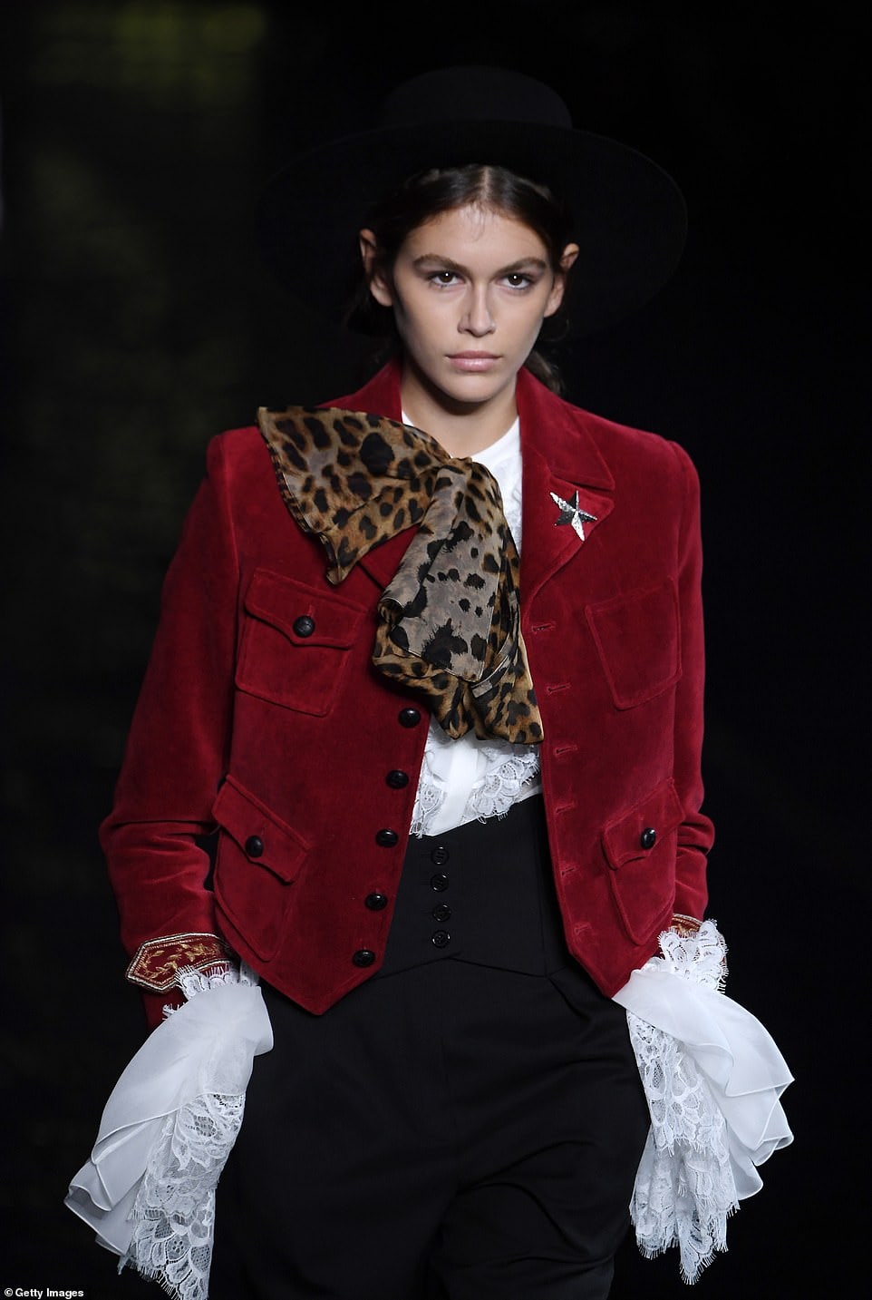 Kaia Gerber red dress min