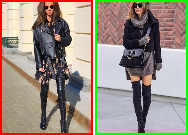 Thigh high boots with clothes covered in details min