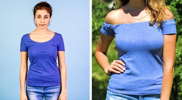 An off the shoulder shirt min