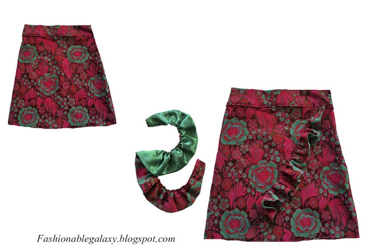 Decorate a skirt with ruffles min