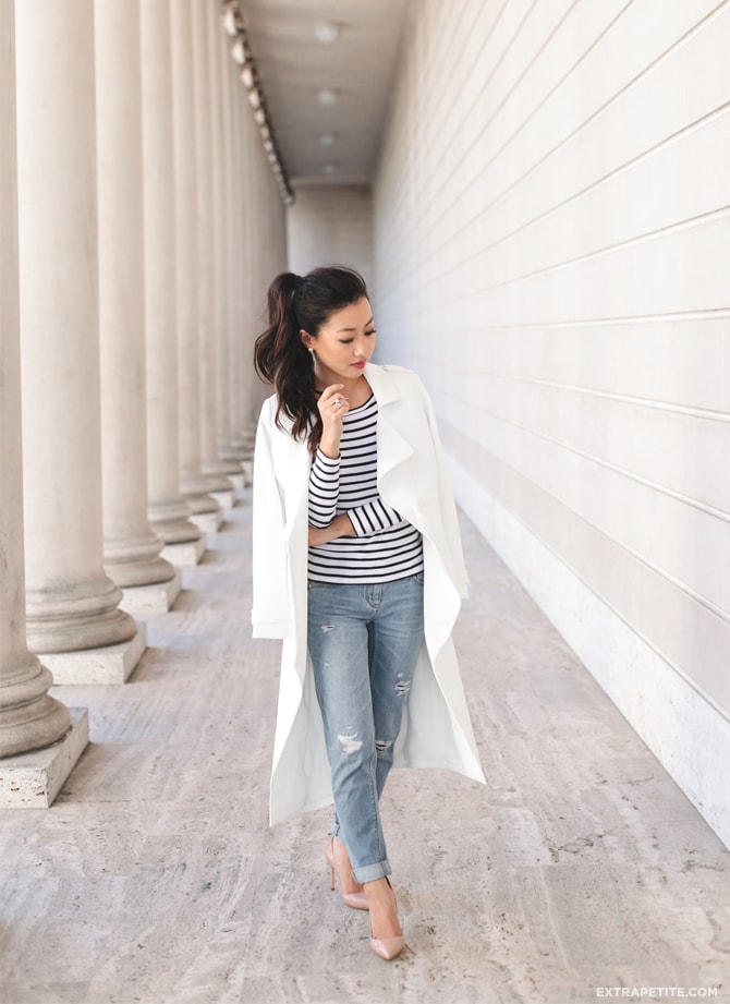stripe t shirt with long coat min