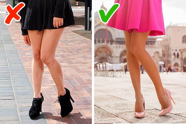 Ankle boots with a short skirt min