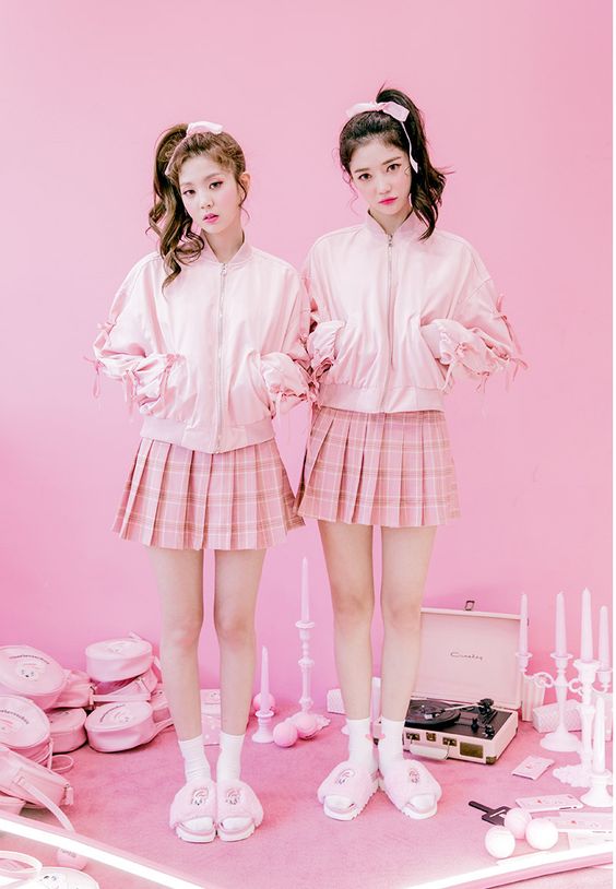 pink hoddies with skirt min