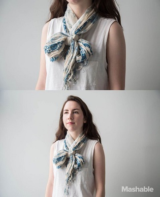 http mashable.com wp content gallery x ways to wear a scarf in summer neckbow