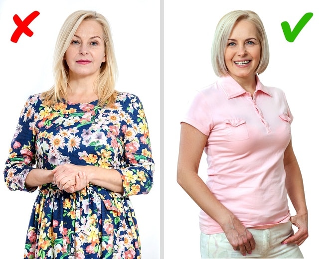 Stay away from floral prints. min