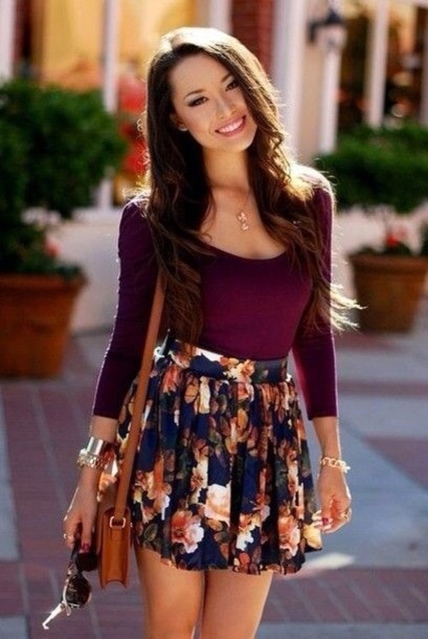 mini skirt with blouse min