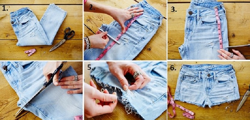 old jeans to super trendy ripped shorts