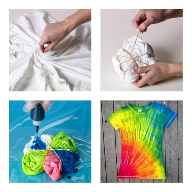 Lets add some bright colors to a white T shirt min