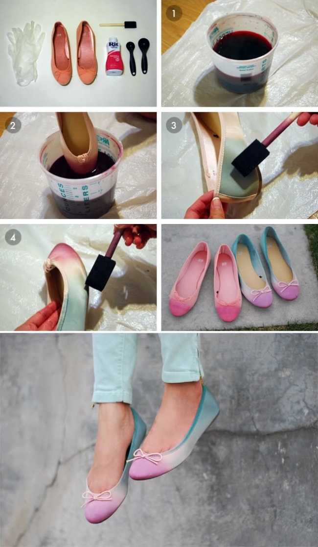 Make your boring shoes elegant by adding a lovely color transition. min