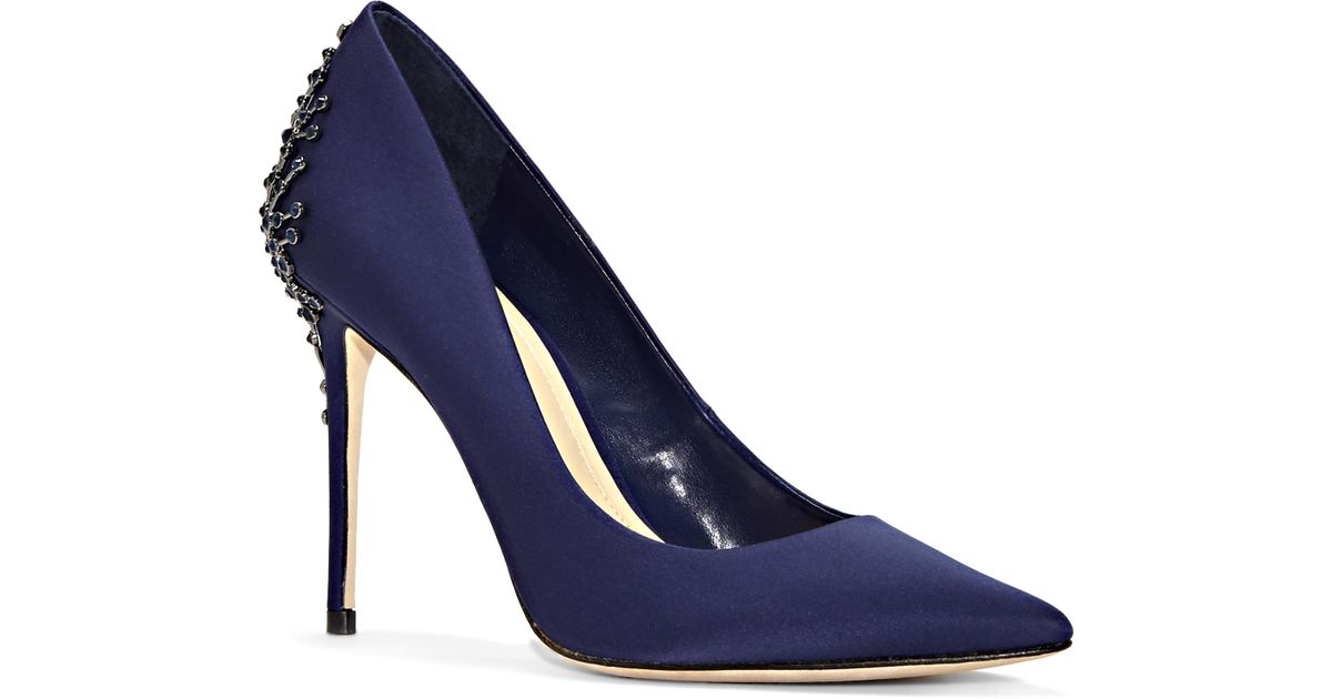 Imagine Vince Camuto Olive Embellished Satin Pump min