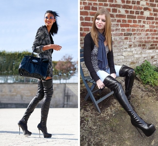 High heel platform boots min