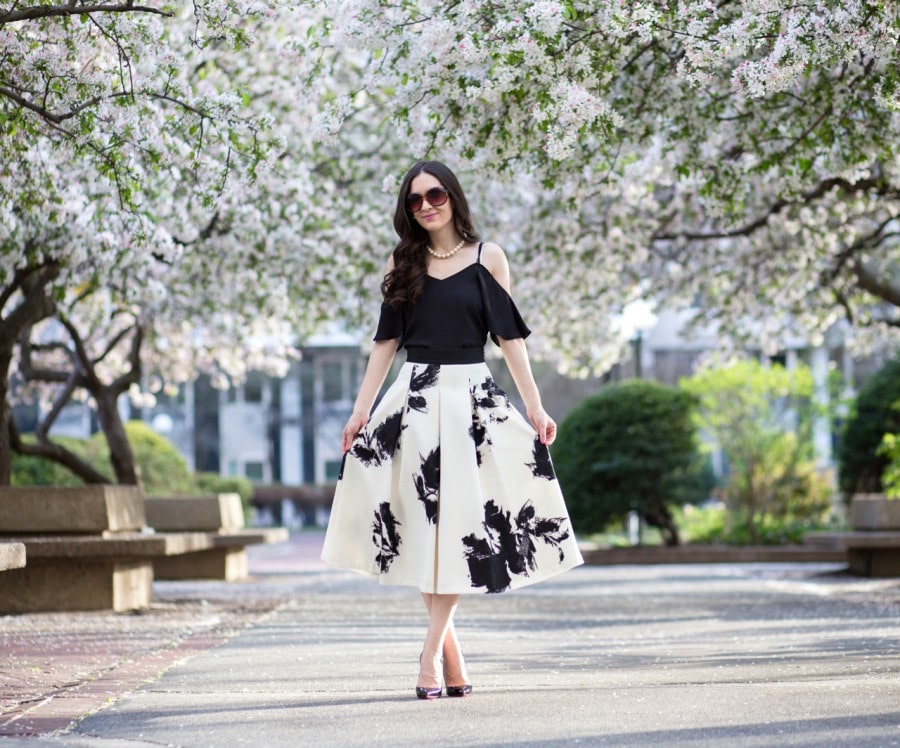 cold off shoulder with midi skirt min