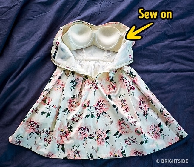 Make a strapless dress more comfortable min