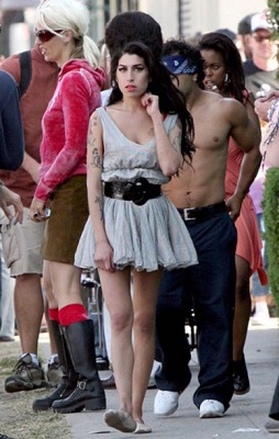 uej6f8 l 610x610 dress greydress flowy blackbelt waistbelt thickbelt midthighdress amywinehouse fashion